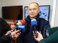 Komendant Wojewódzki Policji w Opolu udziela wywiadu dla mediów