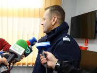 I Zastępca Komendanta Głównego Policji udziela wywiadu dla mediów