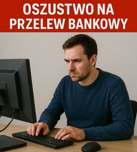 zdjęcie: plakat informujący o oszustwie