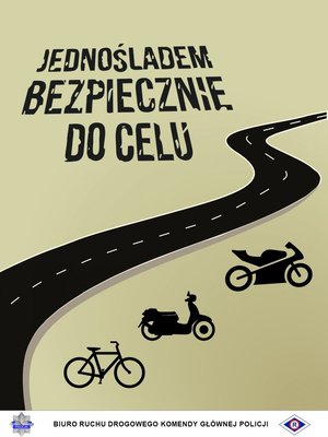 grafika: czarna droga obok rysunek roweru, hulajnogi i motocykla