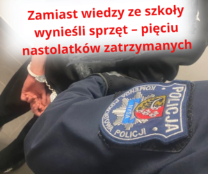 zatrzymana osoba przez policjanta
