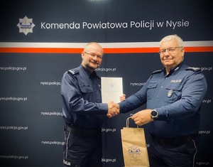 zdjęcie kolorowe:  I Zastępca Komendanta Powiatowego Policji w Nysie