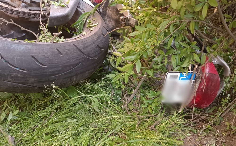 uszkodzony motocykl