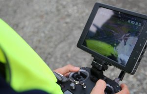 monitor policyjnego drona