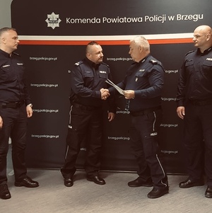 zdjęcie kolorowe: Wprowadzenie na stanowisko Zastępcy Komendanta Powiatowego Policji w Brzegu