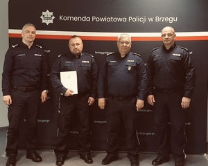 zdjęcie kolorowe: Wprowadzenie na stanowisko Zastępcy Komendanta Powiatowego Policji w Brzegu