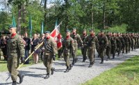 Kompania Honorowa 1.Brzeskiego Pułku Saperów podczas uroczystości upamiętniających 73.rocznicę mordu dokonanego na Żołnierzach Wyklętych