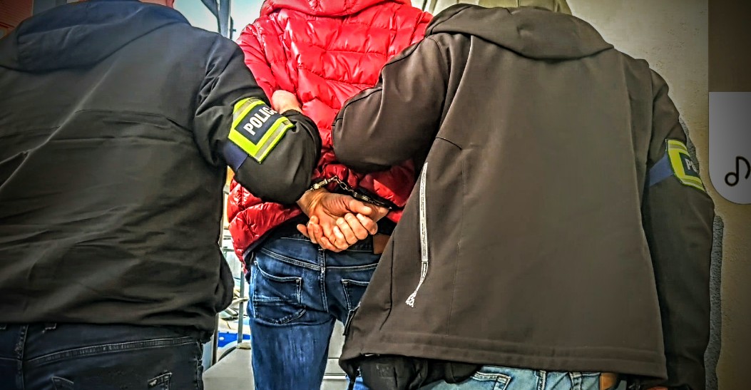 zdjęcie: zatrzymany mężczyzna