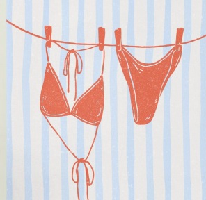 Zdjęcie kolorowe - plakat przedstawiający bikini.