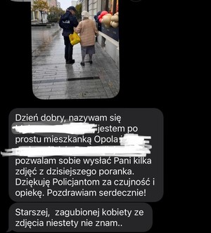 Zdjęcie kolorowe przedstawiające informację na komunikatorze.