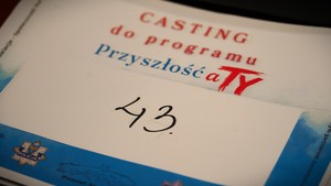 Zdjęcie przedstawia kulisy castingu programu "Przyszłość a Ty"