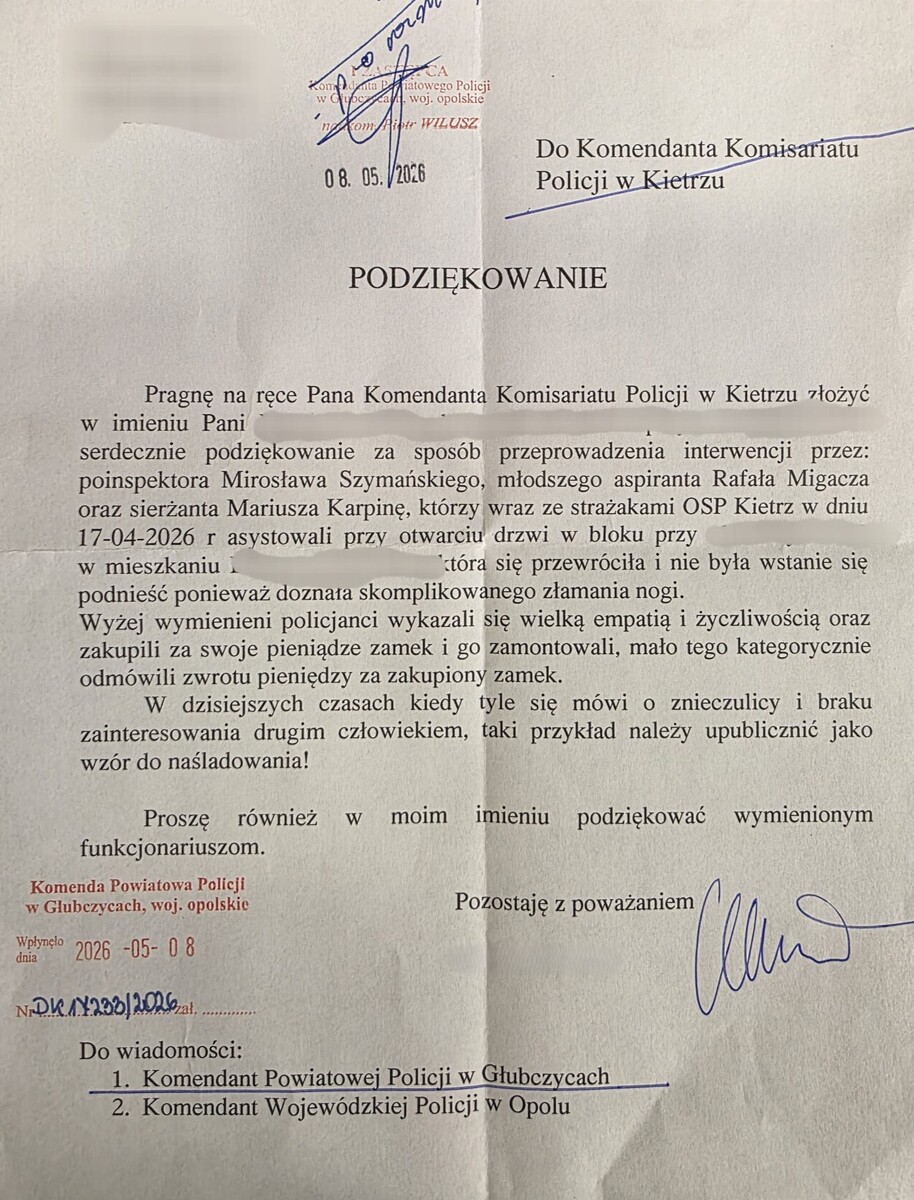 zdjęcie: podziękowania