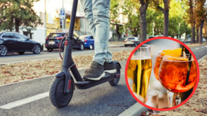 zdjęcie kolorowe - hulajnoga elektryczna