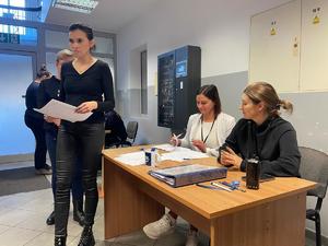 uczestnicy ćwiczeń w trakcie zajęć