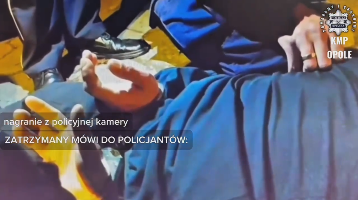 Groził byłej partnerce i policjantom - interwencja okiem policyjnej kamery