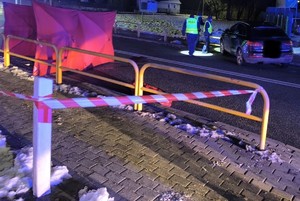 miejsce zatrzymania audi po zdarzeniu