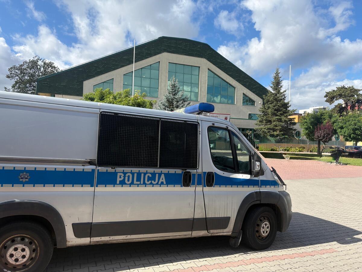 Zabezpieczenie meczu siatkówki w Kluczborku