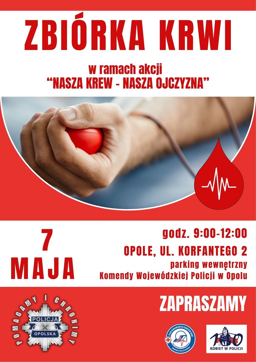 zdjęcie kolorowe: plakat zachęcający do udziału w zbiórce krwi