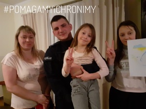 ukraińska rodzina z policjantem