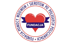 logo fundacji - czerwone serca z niebieską kokardą z wpisaną w nią nazwą fundacji