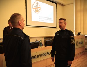 Rozpoczęcie szkolenia i złożenie meldunku przez organizatora szkolenia I Zastępcy Komendanta Wojewódzkiego Policji