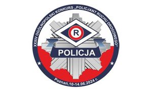 gwiazda policyjna i logo ruchu drogowego - grafika