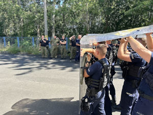 ćwiczenia policji i straży granicznej