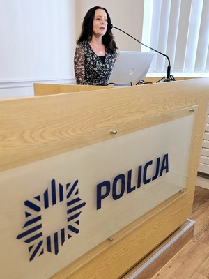 prelegentka podczas szkolenia