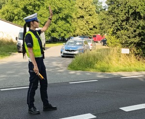 zdjęcie kolorowe: działania opolskich policjantów ruchu drogowego