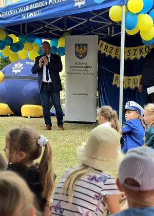 Burmistrz podczas swojego wystąpienia