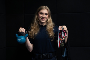 policjantka w studio