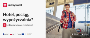 zdjęcie: plakat zachęcający do korzystania mDowód ułatwia życie w wakacje