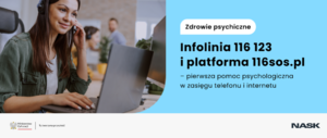 zdjęcie: plakat informujący o możliwości skorzystania z pomocy w kryzysie emocjonalnym 