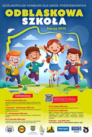 zdjęcie: plakat odblaskowa szkoła