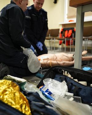 zdjęcie: policjanci podczas egzaminu