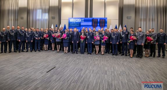 zdjęcie: uroczystość wręczenia medali im. podkomisarza Policji Andrzeja Struja w MSWiA