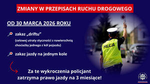 zdjęcie: plakat informujący o zmianie przepisów