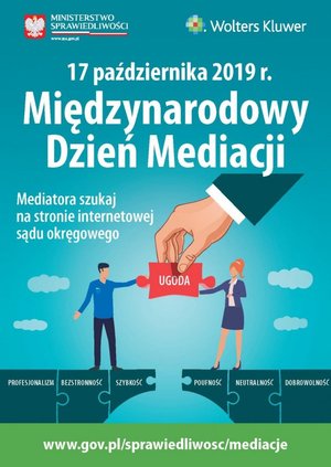 Plakat informujący o tygodniu mediacji