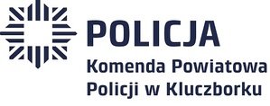 napis KPP w Kluczborku i logo policji