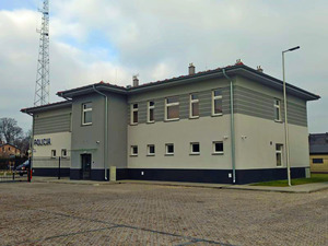 budynek nowego komisariatu w Zawadzkiem